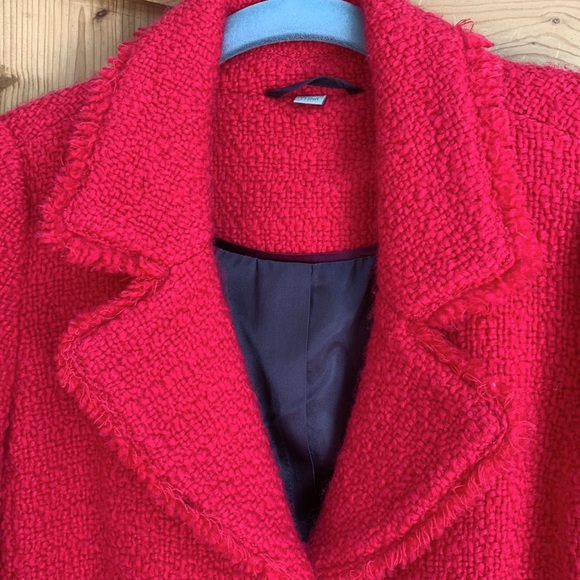 Boden Hot Pink Neon Boucle Tweed Chanel Fantasy Look Jacket Fringe Trim Chic 💕 - Picture 2 of 16